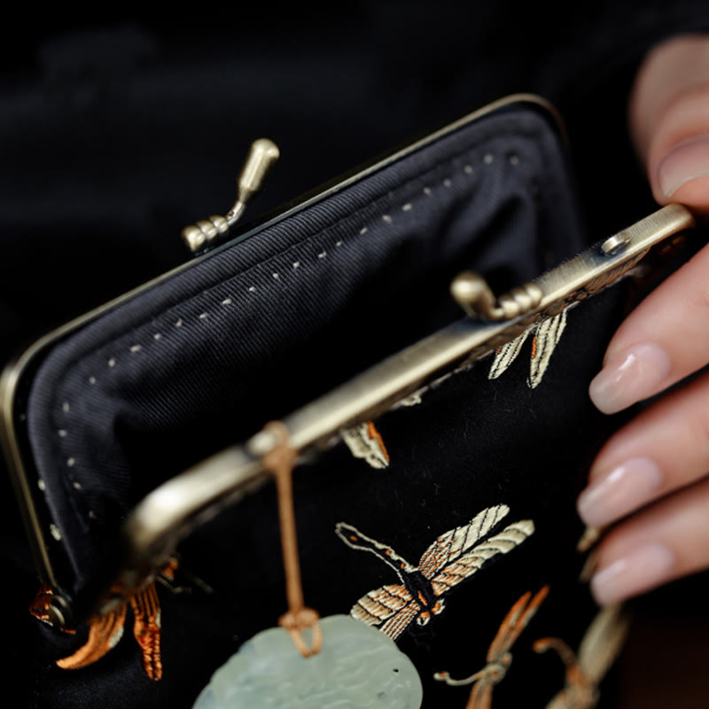 Kleine Umhängetasche mit Metallkette und Libelle | Yogataschen