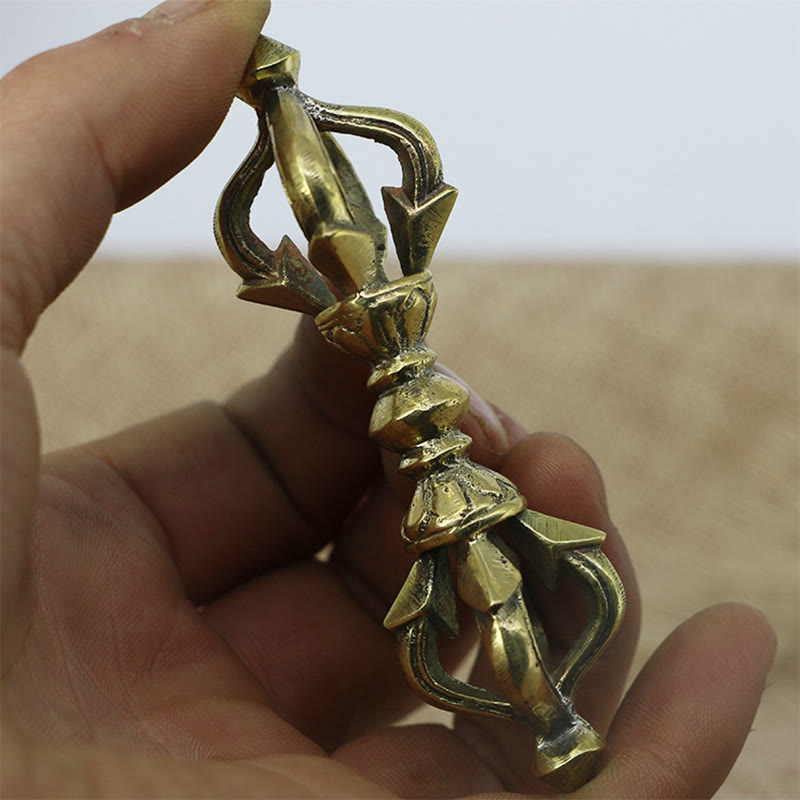 Kleiner fünfzackiger Vajra Dorje aus Kupfer | Symbol für spirituelle Stärke