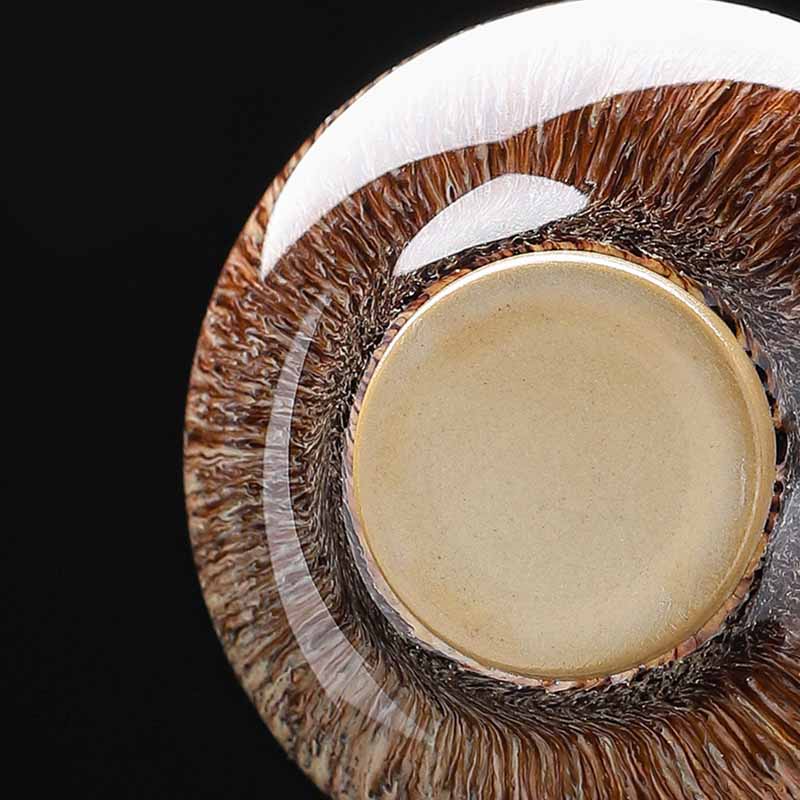 Kleine Koi-Fisch-Ofen-Wechsel-Teetasse aus Jianzhan-Keramik, 60 ml