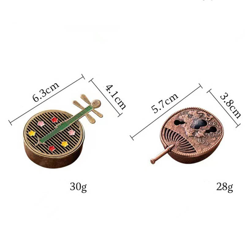 Kleiner Mini-Kürbisfächer aus Kupferlegierung, Pipa-Räuchergefäß