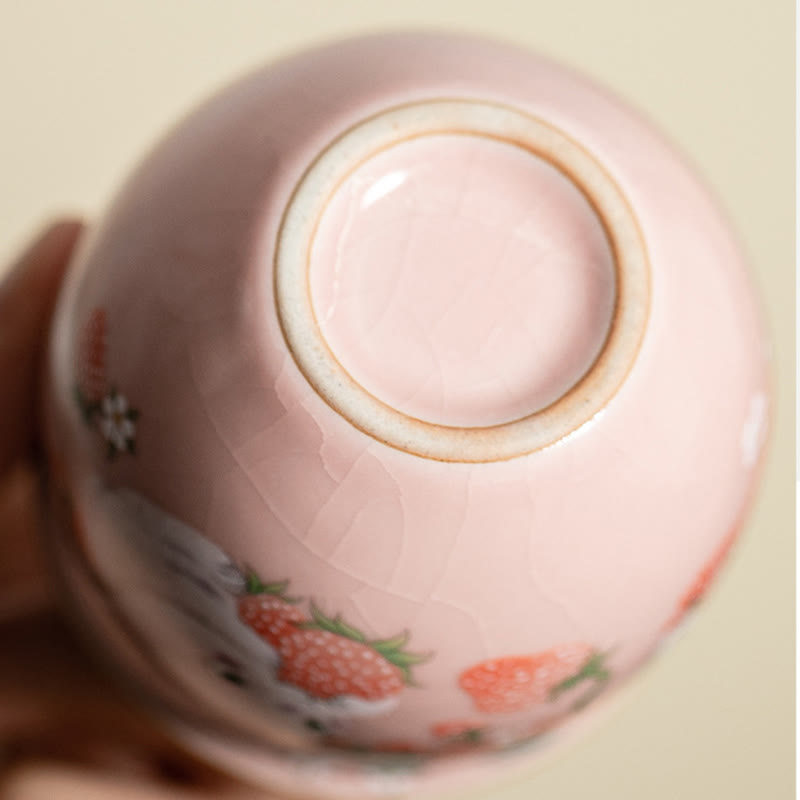 Kleine Kaninchen-Teetasse aus Keramik, 90 ml, mit Geschenkbox | Zen-Dekor