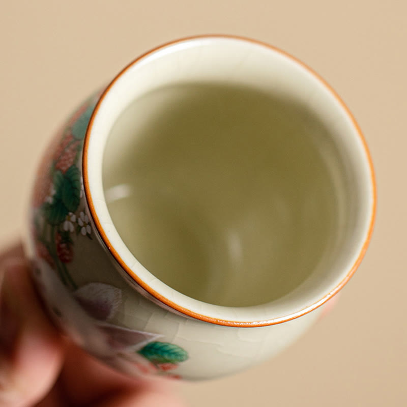 Kleine Kaninchen-Teetasse aus Keramik, 90 ml, mit Geschenkbox | Zen-Dekor