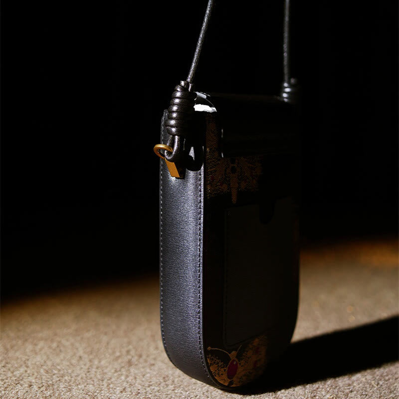 Song Brokat Retro Blume Schmetterling Umhängetasche