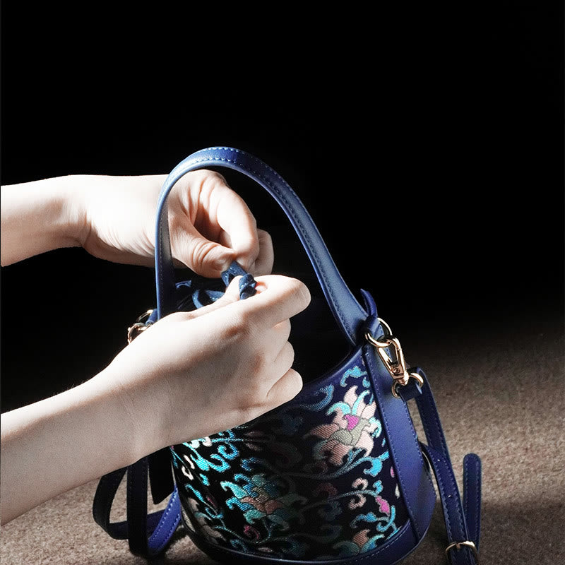 Song Brokat Spirituelle Accessoires | Retro Lotus Umhängetasche