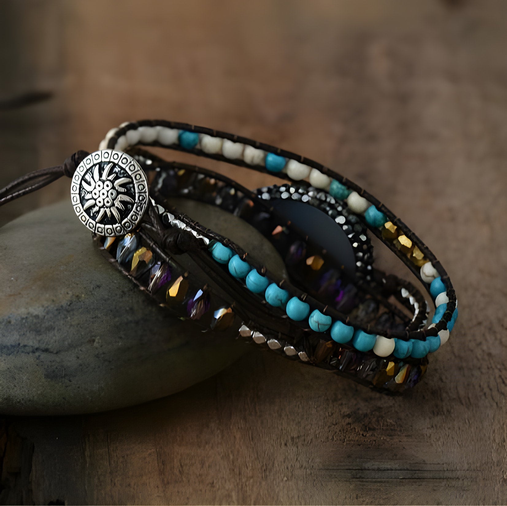 Spirituelles Amethyst-Druzy-Armband für Balance
