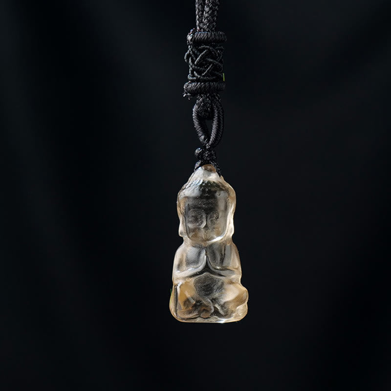 Spirituelle Buddha-Kristallkette mit Amethyst und Citrin