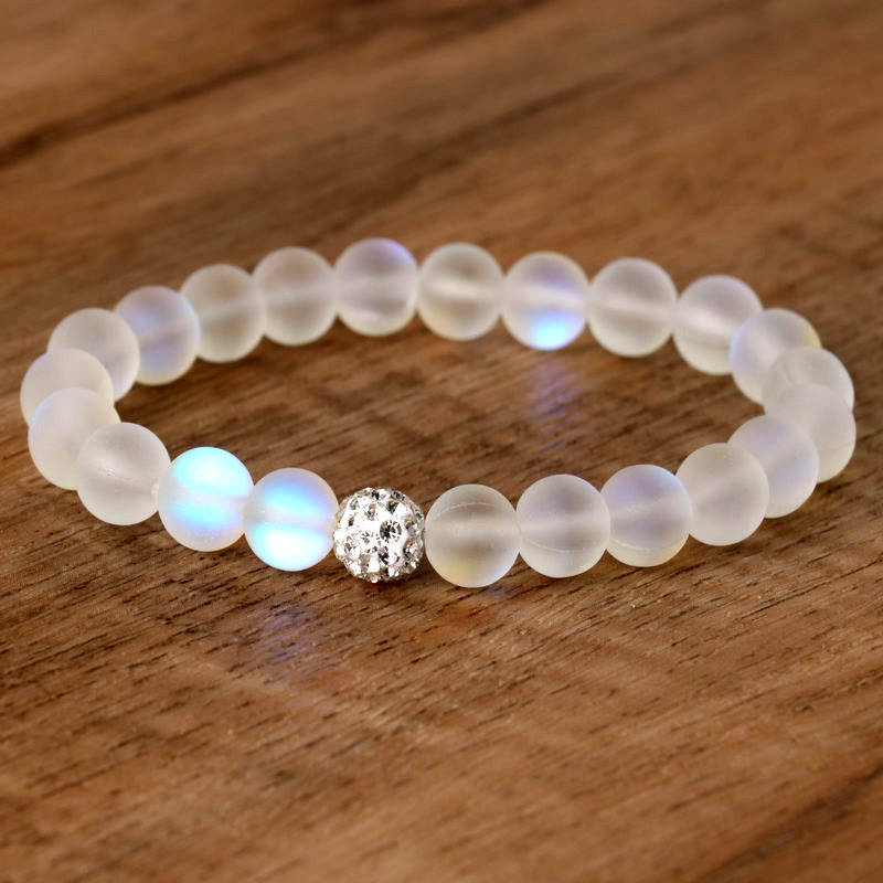 Spirituelles Glitzerstein-Zirkon-Armband für emotionale Heilung