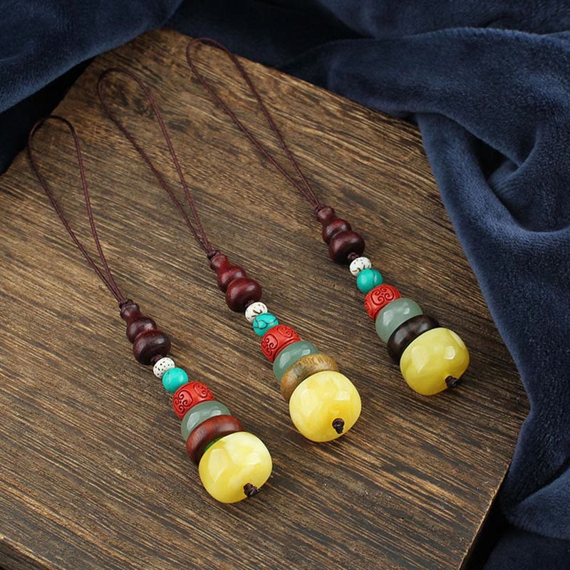 Spirituelle grüne Sandelholz Ebenholz Holz Telefon hängende Dekoration