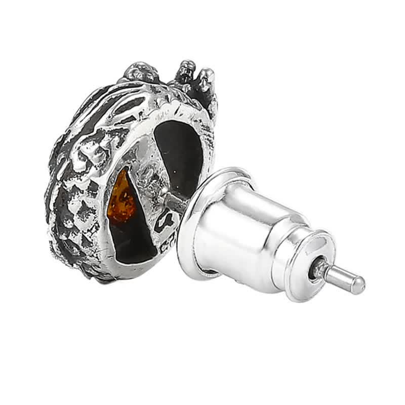 Sterling Silber Bernstein Drache Erfolg Ohrstecker