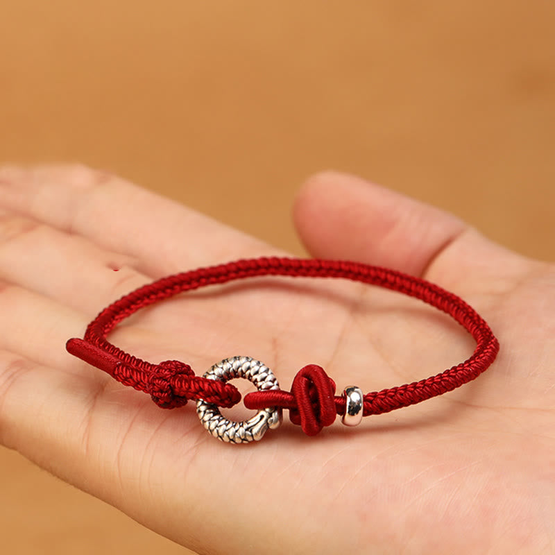 Sterling Silber Drachen Peace Schnalle Armband