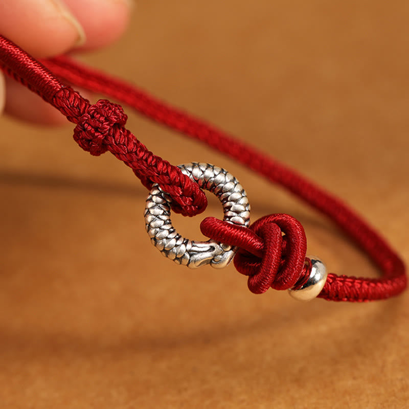 Sterling Silber Drachen Peace Schnalle Armband