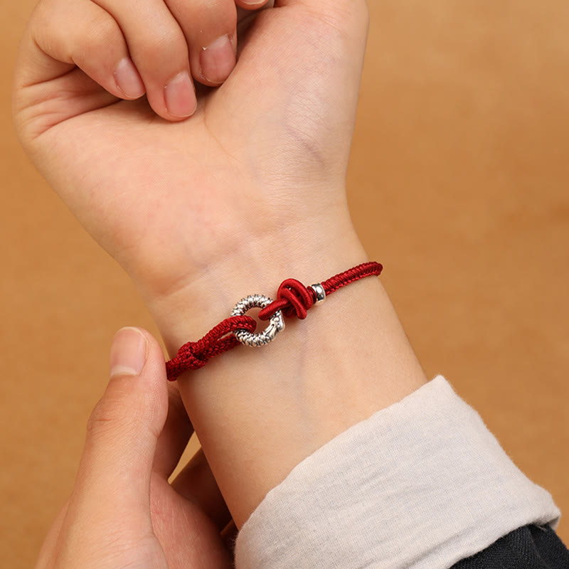 Sterling Silber Drachen Peace Schnalle Armband