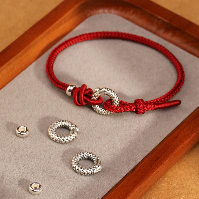 Sterling Silber Drachen Peace Schnalle Armband