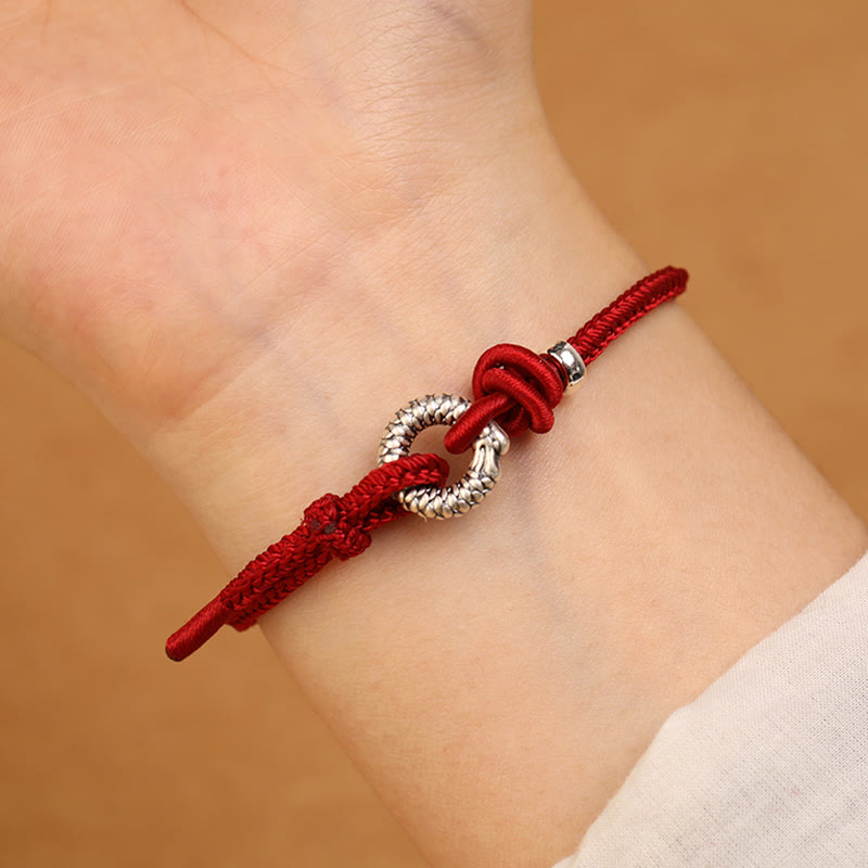 Sterling Silber Drachen Peace Schnalle Armband