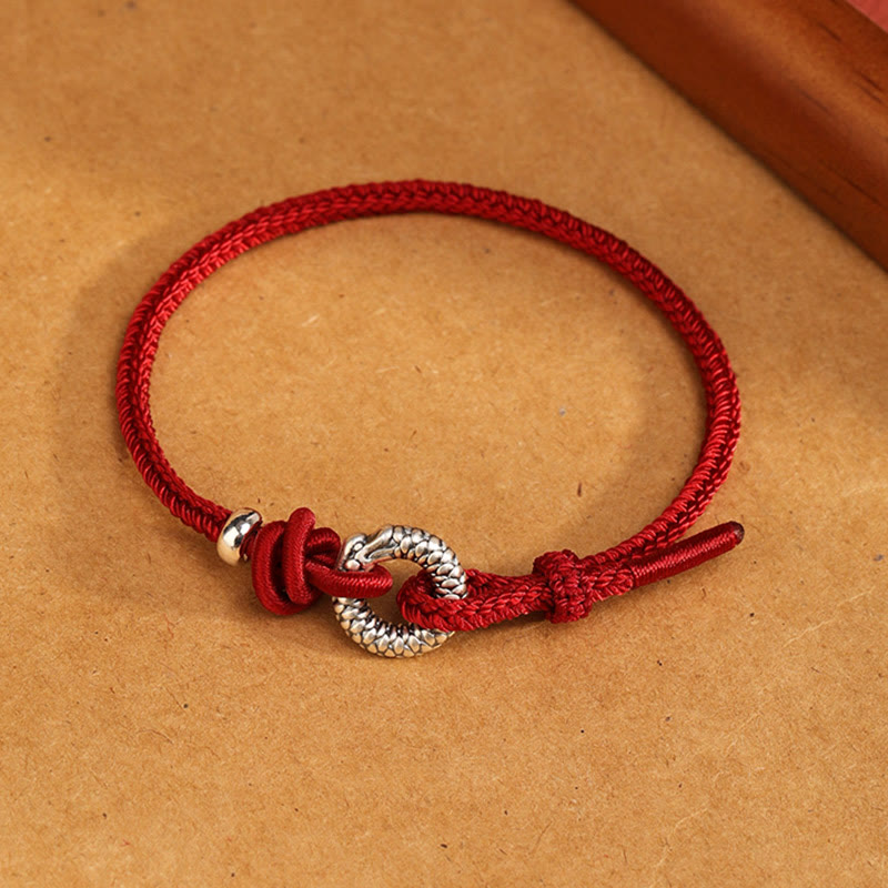 Sterling Silber Drachen Peace Schnalle Armband