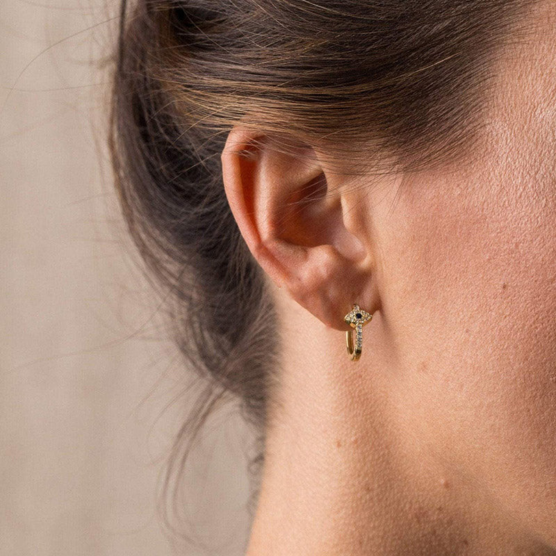 Ohrstecker aus Sterlingsilber mit bösem Blick | Schutzsymbol