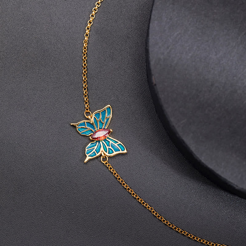 Sterling Silber Feng Shui Schmetterling Liebesarmband