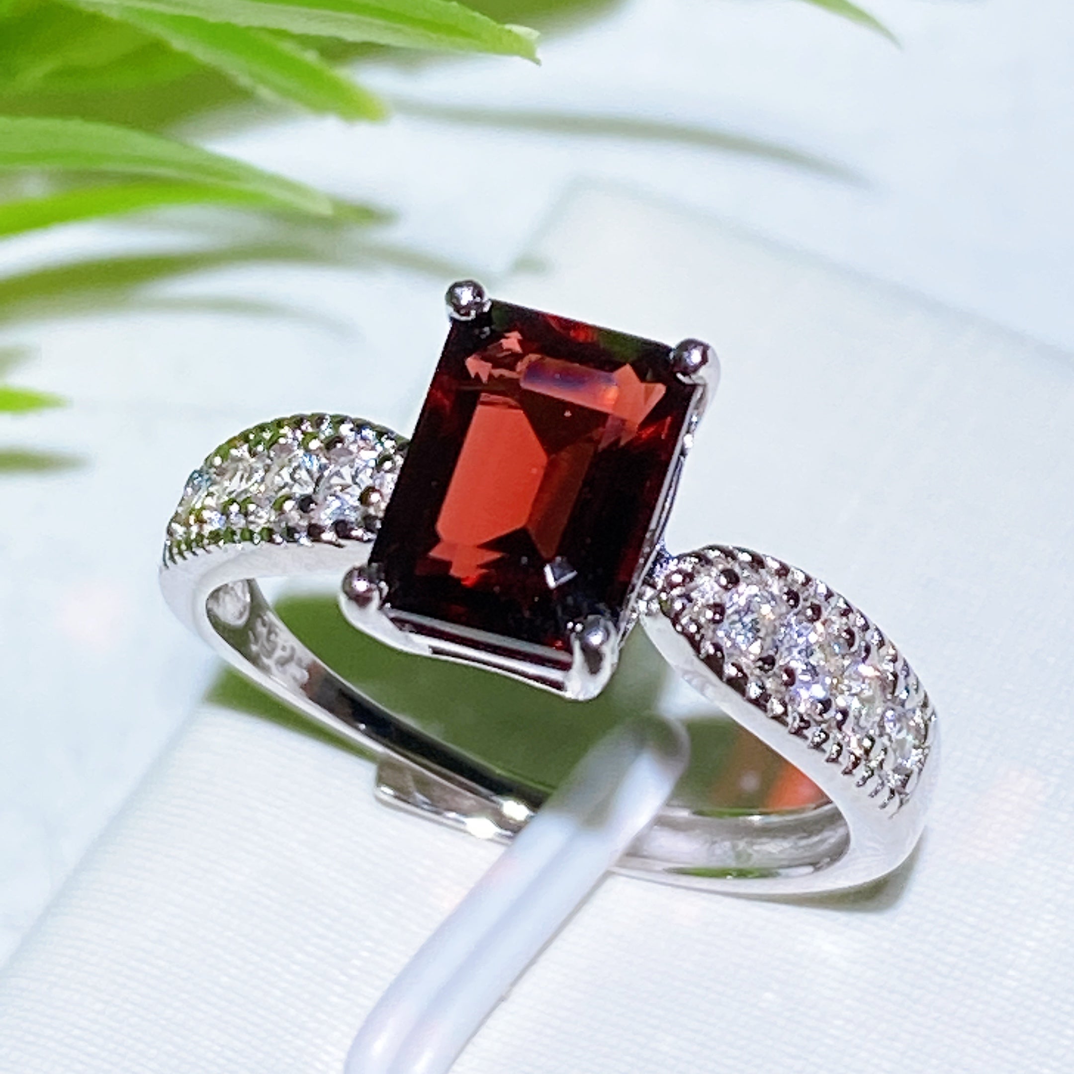 Sterling Silver Garnet Ring | Handcrafted Healing Jewelry
