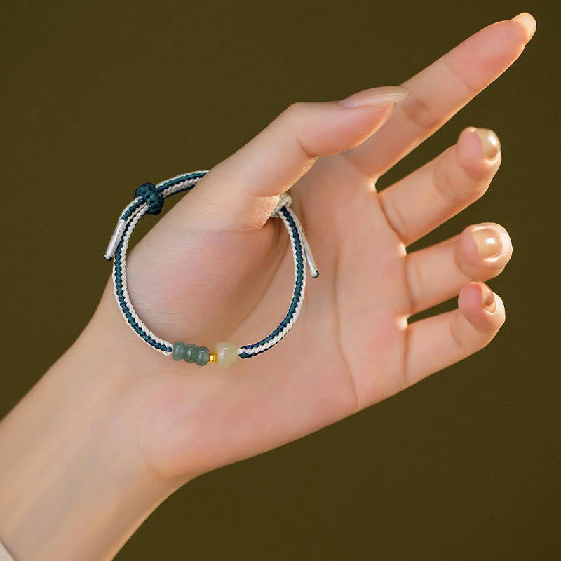 Sterling Silber Hetian Jade Fülle Armband 20cm