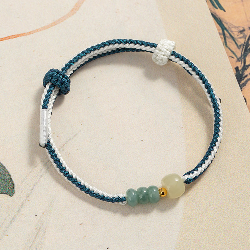 Sterling Silber Hetian Jade Fülle Armband 20cm