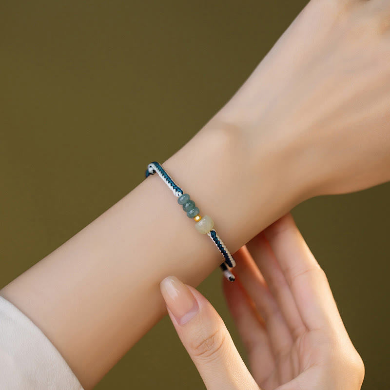 Sterling Silber Hetian Jade Fülle Armband 20cm