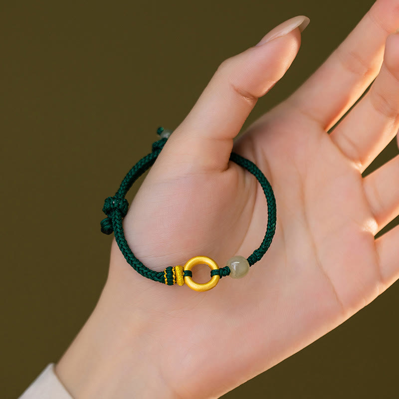 Sterling Silber Hetian Jade Peace Schnalle Armband für Glück