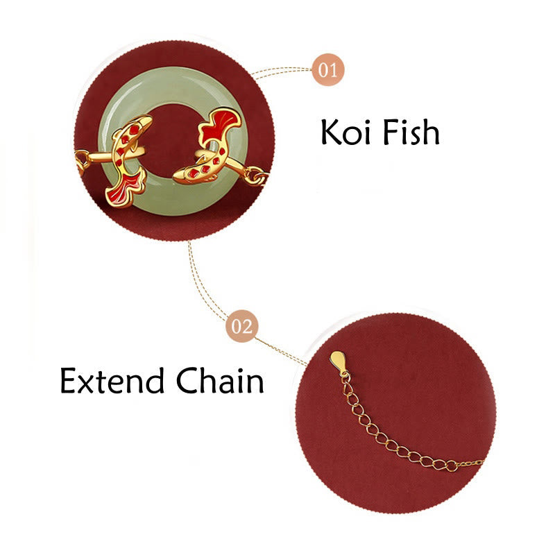 Sterling Silber Hetian Weiß Jade Peace Schnalle Armband