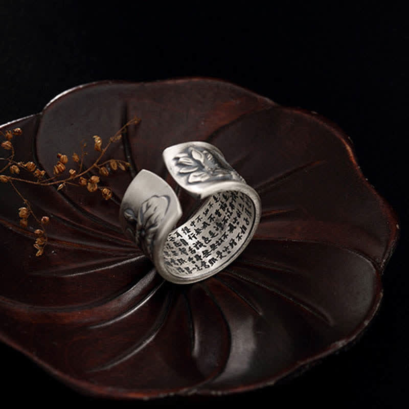 Glücksring aus Sterlingsilber mit Koi-Fisch, 12 mm, verstellbar
