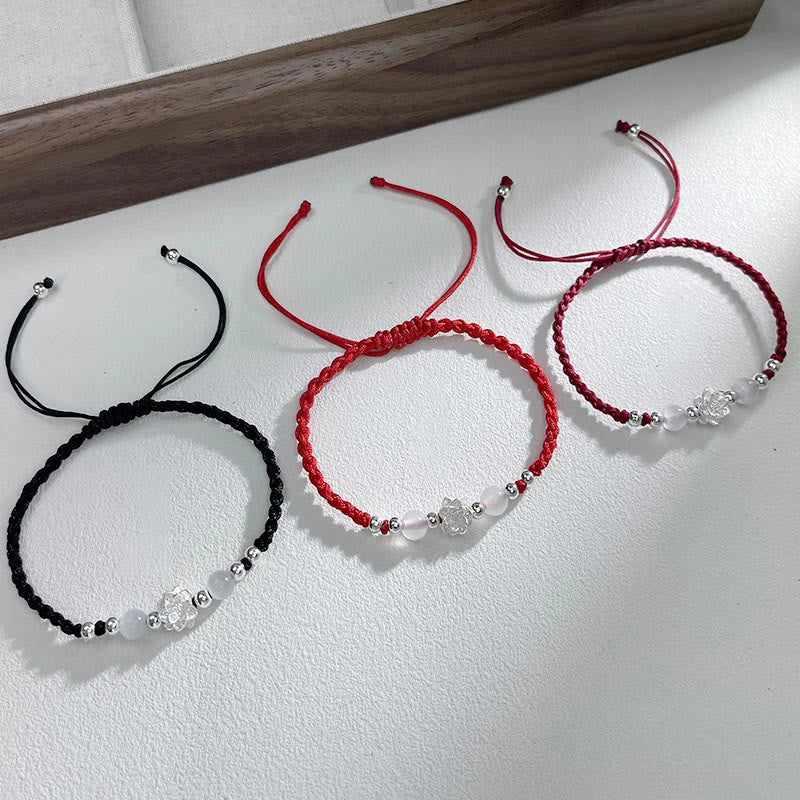 Schutzarmband aus Sterlingsilber mit Lotus-Katzenauge