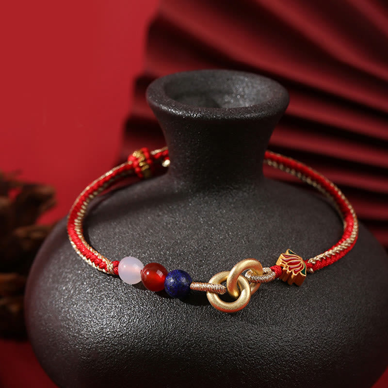 Sterling Silber Lotus Peace Schnalle Armband für Schutz