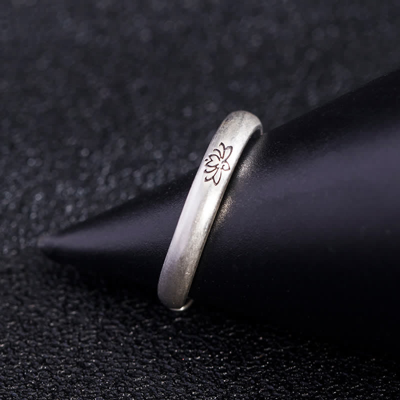 Sterling Silber Lotus Ring für Erleuchtung und Ausgeglichenheit