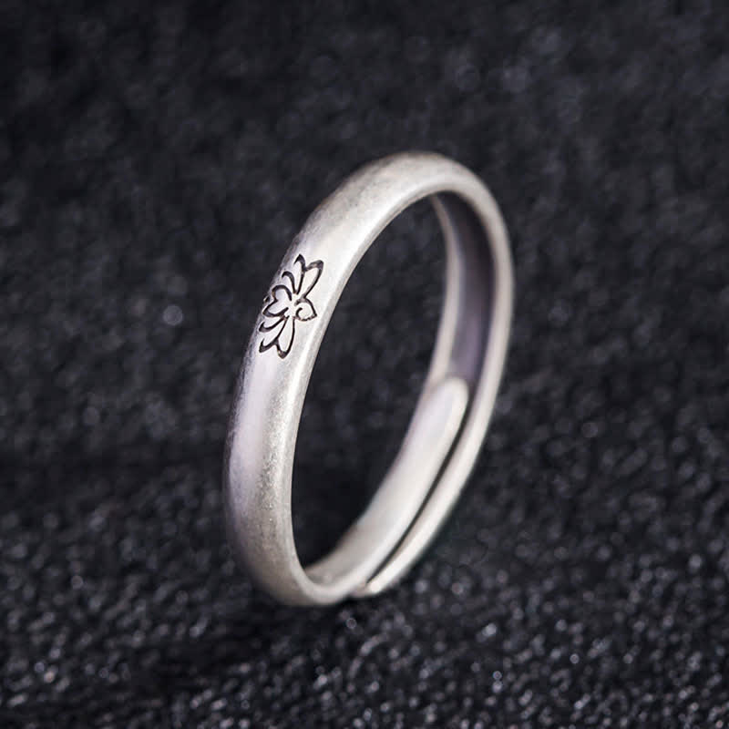 Sterling Silber Lotus Ring für Erleuchtung und Ausgeglichenheit