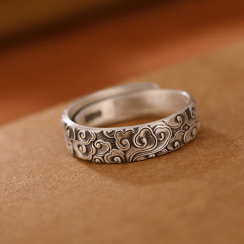 Lotusring aus Sterlingsilber mit erleuchtendem Lotusblüten-Design