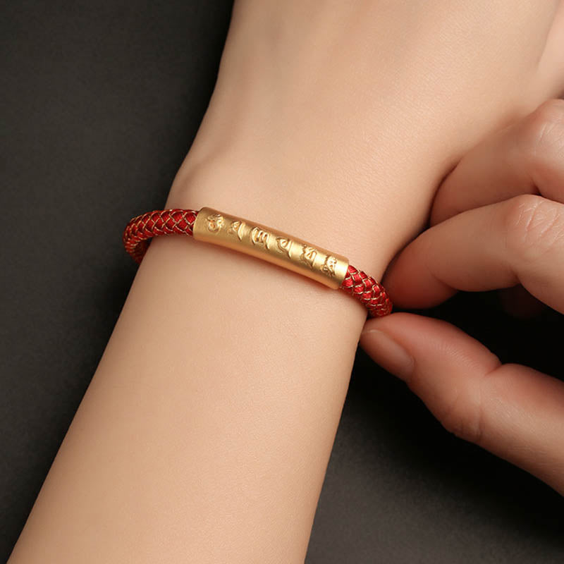 Sterling Silber Om Mani Padme Hum Schutzarmband