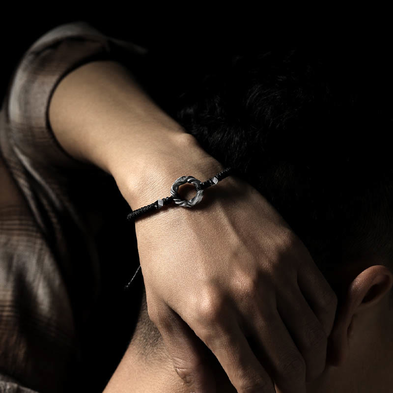 Schutzarmband mit Peace-Schnalle aus Sterlingsilber