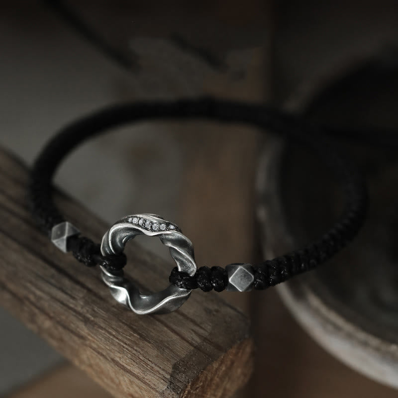 Schutzarmband mit Peace-Schnalle aus Sterlingsilber