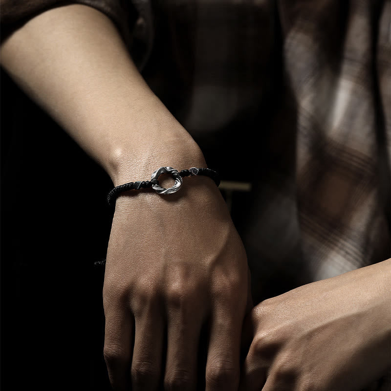 Schutzarmband mit Peace-Schnalle aus Sterlingsilber