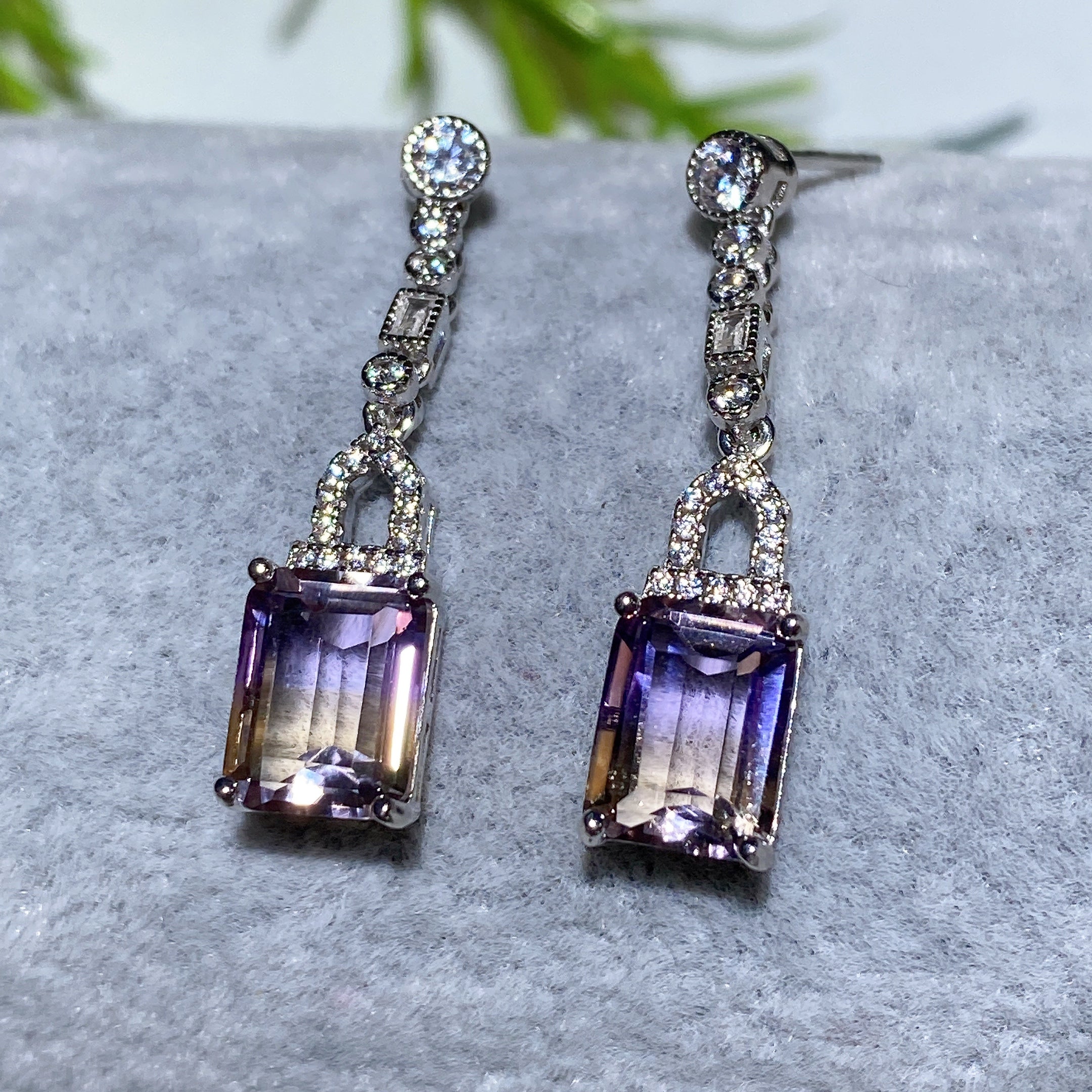 Sterling Silver Spiritual Crystal Earrings 24-40mm Healing