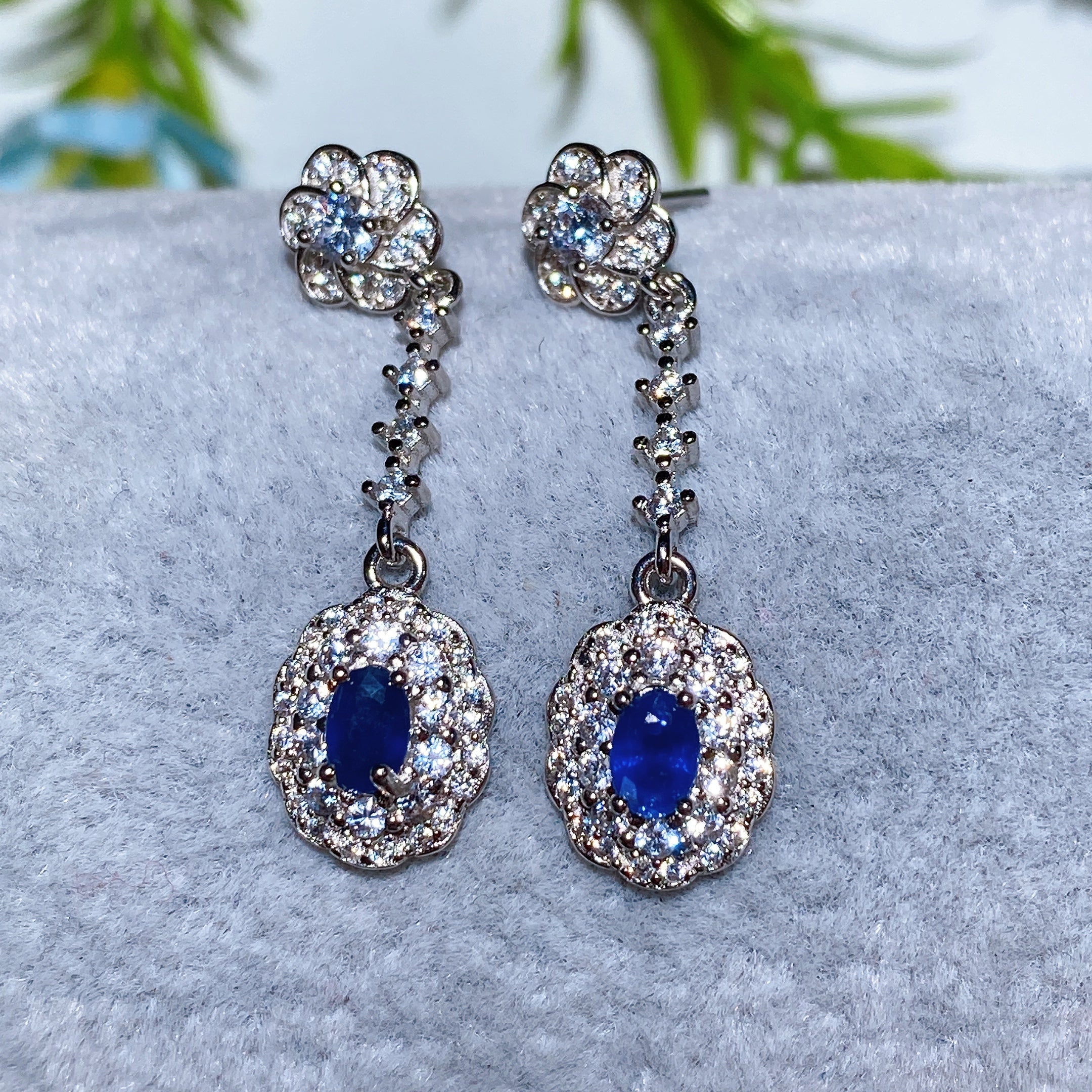 Sterling Silver Spiritual Crystal Earrings 24-40mm Healing
