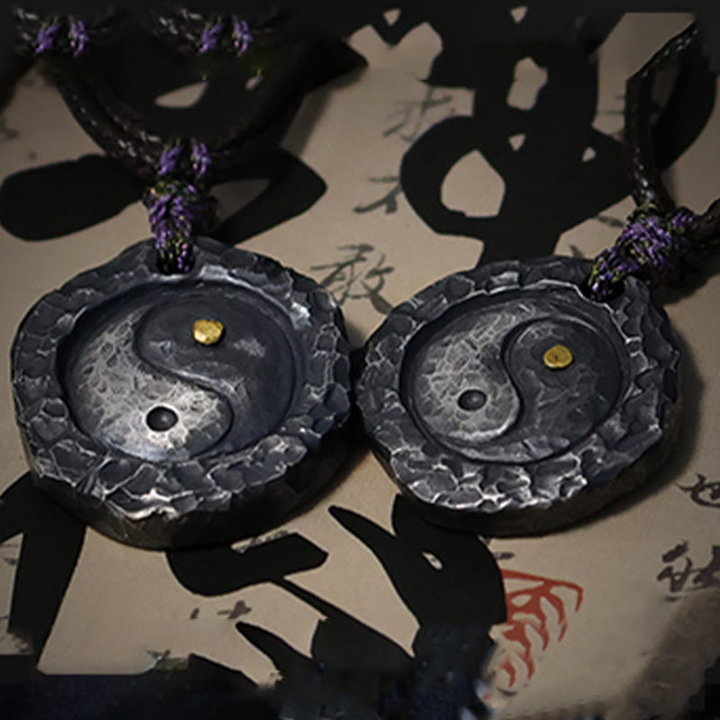 Sterling Silber Yin Yang Halskette Anhänger 22x24x5mm Harmonie