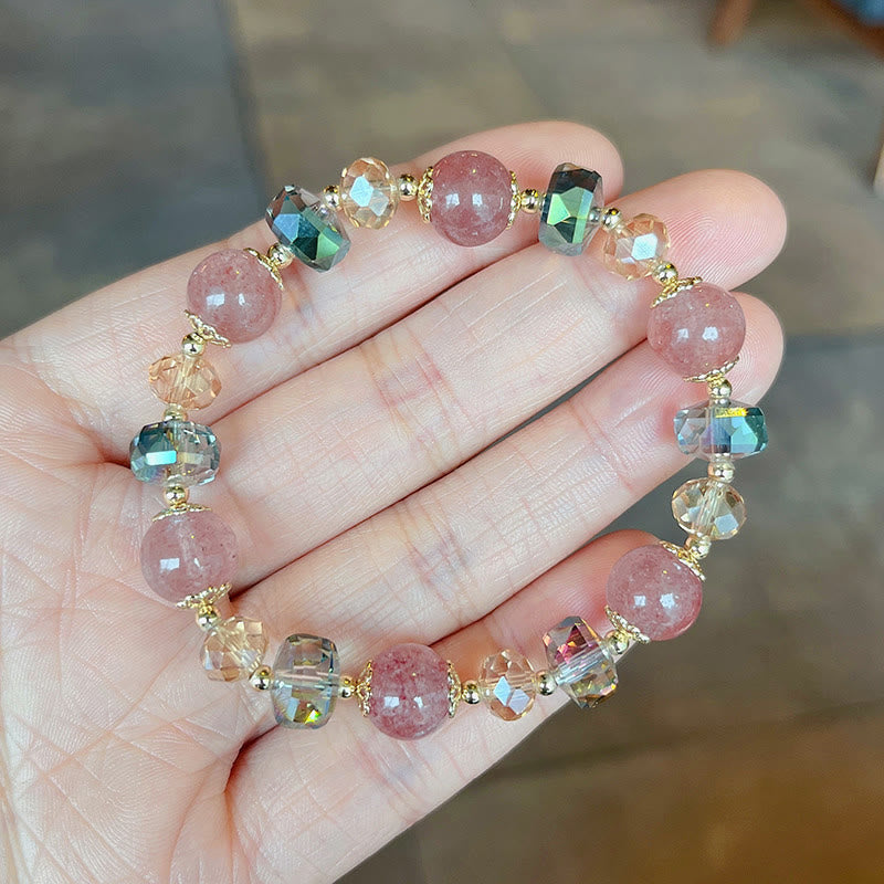 Erdbeerquarz Liebe Heilung Spirituelles Armband