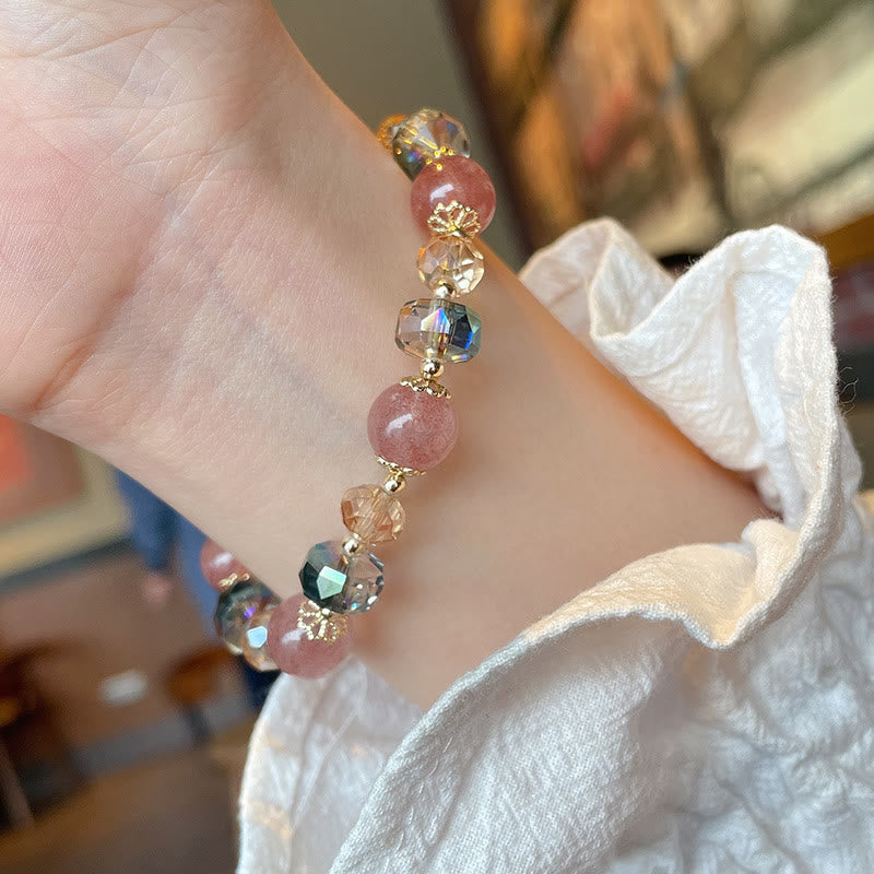 Erdbeerquarz Liebe Heilung Spirituelles Armband