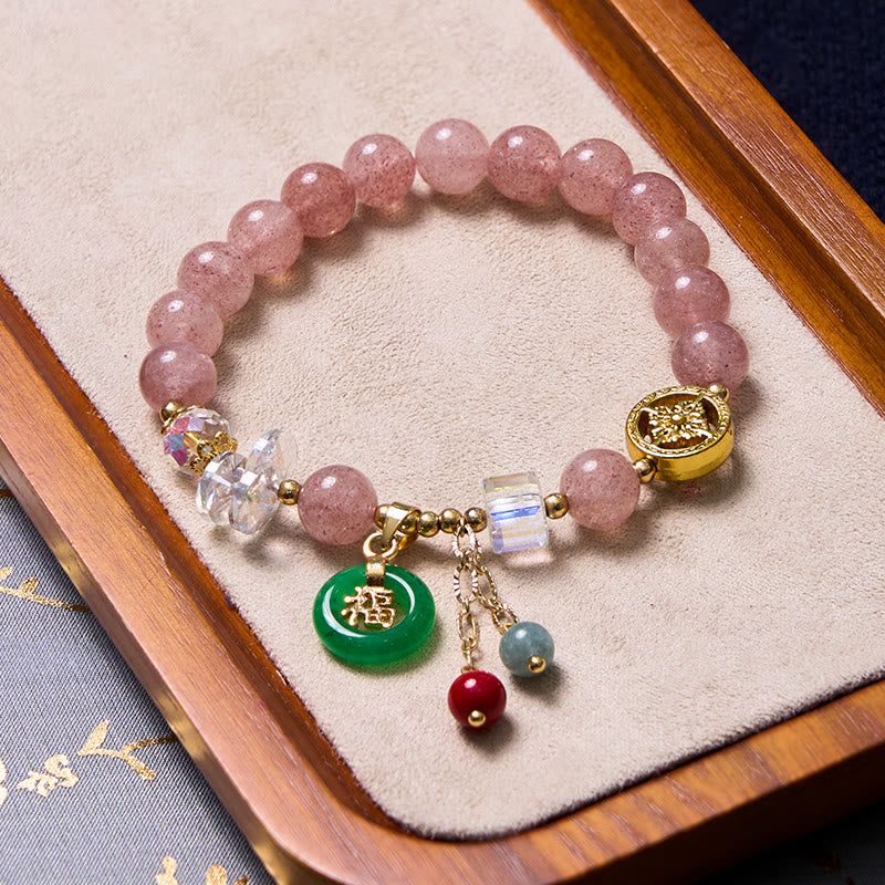 Erdbeerquarz &amp; Pink Jade Liebes- &amp; Schutzpaket
