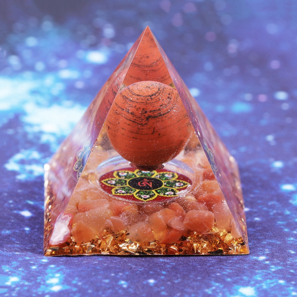 Kraft und Mut Achat Pyramide