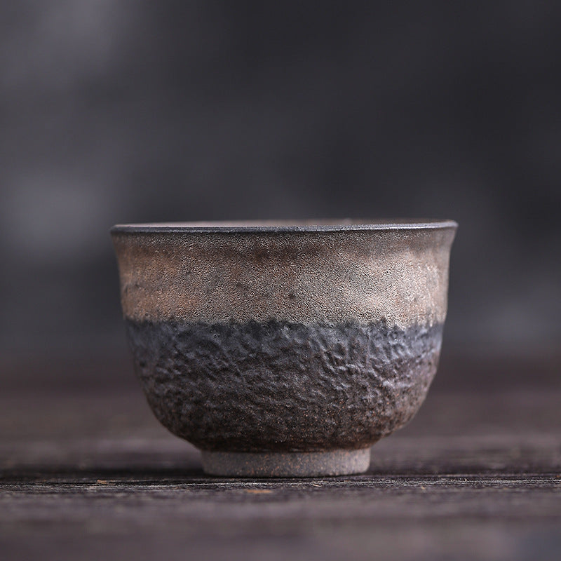 Gestreifte Keramik-Teetasse 80 ml | Zen-Dekor-Schale