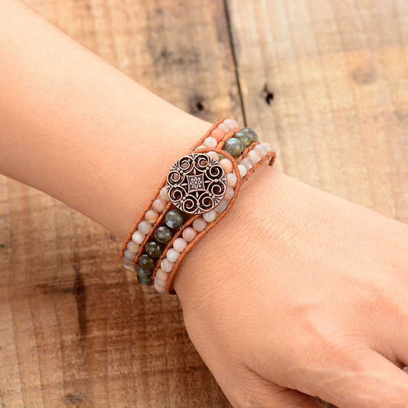 Sonnenstein &amp; Labradorit Empowerment Armband