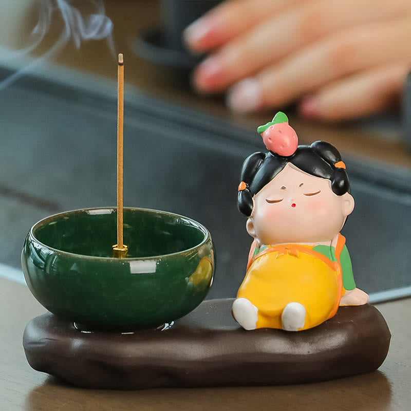 Keramik-Räuchergefäß „Dame der Tang-Dynastie“ zur Meditation