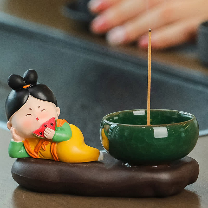 Keramik-Räuchergefäß „Dame der Tang-Dynastie“ zur Meditation