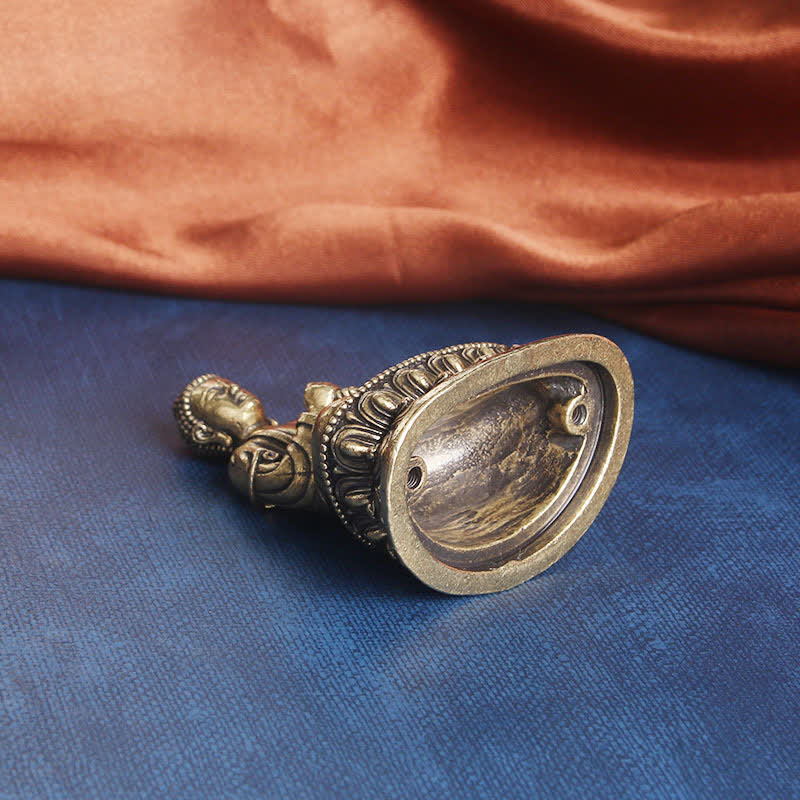 Tathagata Kupfer Buddha Statue 49x63mm Gelassenheit Dekoration