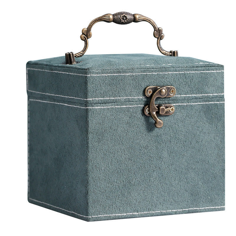 Dreilagiger Schmuckkästchen-Organizer aus Flanell | Zen Decor